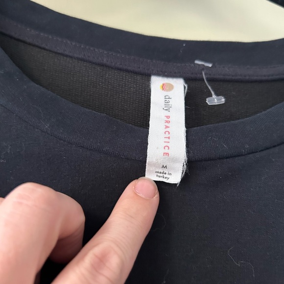 Anthropologie Daily Practice Utility Patch-Pocket Black Mini Dress Women's Med - Picture 6 of 7